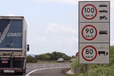 Limite de velocidade nas rodovias
